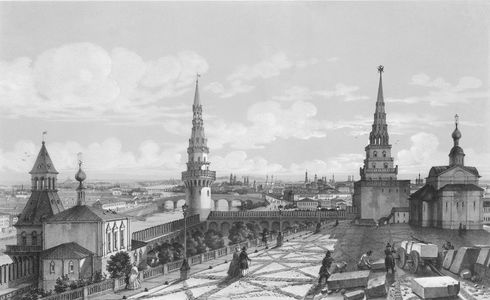 Москва. Вид с Кремлевской террасы. Западная сторона
