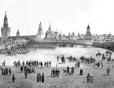 Кремль, вид на храм Василия Блаженного