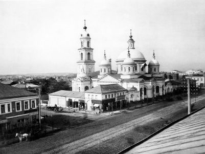 Вид местности близ церкви Василия Кесарийского в Тверской-Ямской слободе